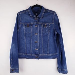 Gap Womens Jean Jacket Button Down Size Medium